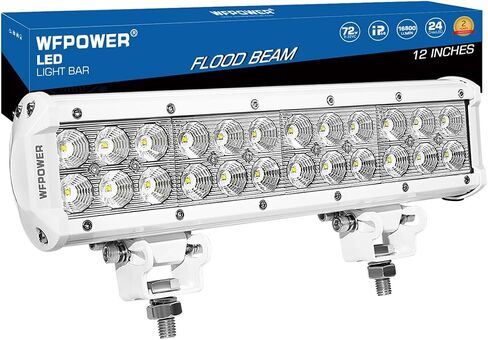 WFPOWER ضوء القارب 2 حزمة، أضواء LED البحرية مقاومة للماء، سطح السفينة ضوء الفيضانات ضوء العمل لملحقات القوارب شاحنة صيد عائمة سيارات الدفع الرباعي على الطرق الوعرة 12 فولت أبيض مستدير in Kuwait