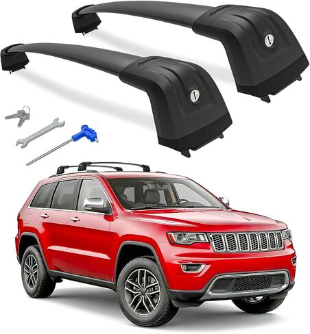 Roof Rack Cross Bars for 2021-2024 Jeep Grand Cherokee L & 2022-2024 Jeep Grand Cherokee WL with Lock for Roof Cargo Carrier Kayak Snowboard in Kuwait