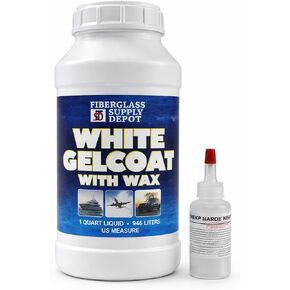 White Gelcoat with Wax - Quart with 15cc Hardener (MEKP) in Kuwait