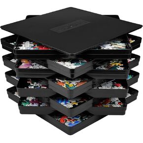 8 Puzzle Sorting Trays with Lid 8x8 Premiunm Puzzle Trays Gift for Puzzle Lovers for Puzzles Up to 1000-1500 Pieces,Puzzle Tray, Convenient Tool for Puzzle Lovers Blue and White in Kuwait