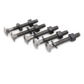20 Sets Carriage Bolts Screws, (1/4-20 x 2) Round Head, Square Neck, with (Hex Nuts & Flat Washers), 304 Stainless Steel, Galvanizing (Black) in Kuwait