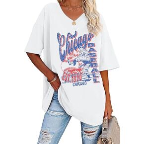 Baseball Mom Shirt Womens Oversized Baseball Mama Tops Embroidery Softball Season T-Shirts Baseball Gift Clothes in Kuwait