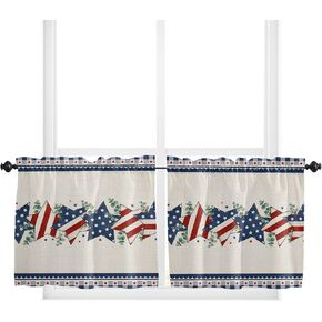 Flower Kitchen Curtains Tiers and Valances Set of 3, Butterfly Wildflowers Spring Watercolor Floral Print Plants Short Rod Pocket Window Curtain Set for Bedroom, Bathroom, 24 Inch Long in Kuwait