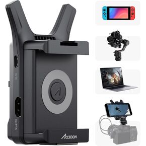 نظام نقل الفيديو اللاسلكي Accsoon CineView Nano، نطاق 500 قدم، زمن استجابة 0.06 ثانية، فيديو عالي الدقة 1080P/60، مراقبة 4 أجهزة، مصدر طاقة ثنائي الاتجاه، متوافق مع DSLR، RS2/RS3/RS3 Pro in Kuwait