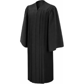 CLERKMANS Unisex Adult Deluxe Black Bachelors University Graduation Gown in Kuwait