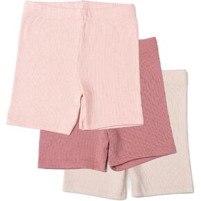 Gerber Baby Girls' Toddler 3-Pack Pull-On Bike Shorts, Pink in Kuwait