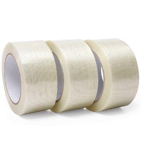 Valley'sYuMiao 6 Pack Mono Filament Strapping Tape, 2 in×60yds, Reinforced Strapping Fiberglass Packing, Clear Heavy Duty Wearproof Tape, Extra Thickness 5.5 mils in Kuwait