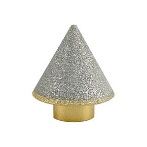 Brazed Diamond Finger Milling Bit with 5/8-11" Diamond Cone Chamfer Bit End Mill Router for Dry/Wet Enlarging Shaping Hole on Porcelain Ceramic Tile Granite Marble CB0375 (1/8" to 3") in Kuwait