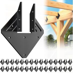 20 pcs Hurricane Ties for Rafters,Galvanized Hurricane Straps,18-Gauge Rafter Tie Brackets Connectors,Hurricane Clips for Roofing Trusses Wood Timber,Seismic Joist Hangers,Roof Brackets in Kuwait