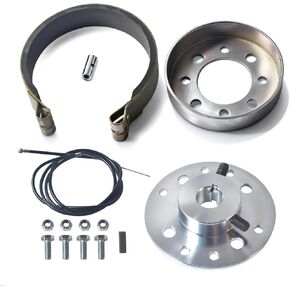 4" Drum Brake Band Pin Brake 65" Cable Steel Sprocket Hub Adapter 3/4" Bore 3/16" Keyway for Mini Bike 212cc 196cc 6.5hp Dune Buggies Drift Trike Heavy Duty Go Kart Cart with Hardware Kit in Kuwait