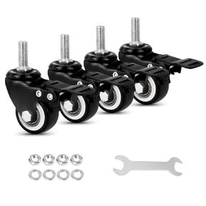 1.5"Stem casters Set of 4 Heavy Duty Inch Threaded Stem 3/8"- 16 x 1" casters Wheels Furniture Wheels,300Lbs in Kuwait