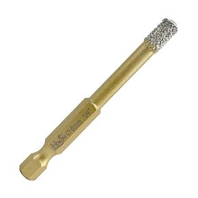 Brazed Diamond Drill Bits with Hex Shank E6.3mm Fast Connection for Dry or Wet Drilling on Porcelain Ceramic Tile Granite Marble Used on Corded or Cordless Pistol or Bench Drill 12mm (1/2") in Kuwait