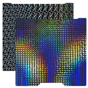 ورقة PEI لمختبر Bambu Lab X1/X1C/X1E/P1P/P1S/A1 لوحة بناء كربونية سرير مُدفأ زنبركي فولاذي مرن منصة 257.5 × 257.5 مم لوح مزخرف مزدوج الجانب للطابعة ثلاثية الأبعاد (ذهبي) in Kuwait