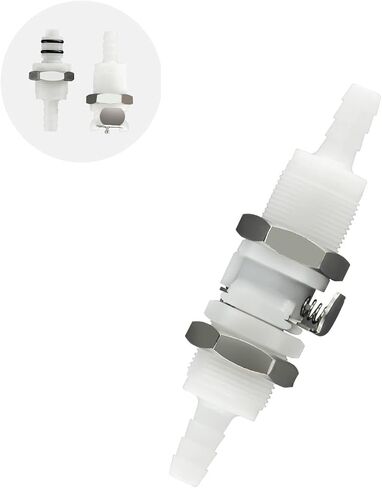 BBTUS 1/4" 3/8" 5/16" Plastic In line Hose Barbed Quick Disconnect fittings, Panel Mounting Tubing Quick Connector, Bulkhead Shut Off Valve Male Female Quick Release Coupling (1 Male+ 1 Female) in Kuwait