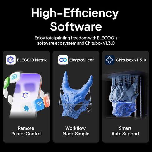 طابعة ELEGOO Jupiter SE ثلاثية الأبعاد، طابعة MSLA ثلاثية الأبعاد كبيرة مع شاشة LCD أحادية اللون مقاس 12.8 بوصة 6K، حجم طباعة 277.8 × 156.2 × 300 مم مكعب/10.94 × 6.15 × 11.81 بوصة in Kuwait