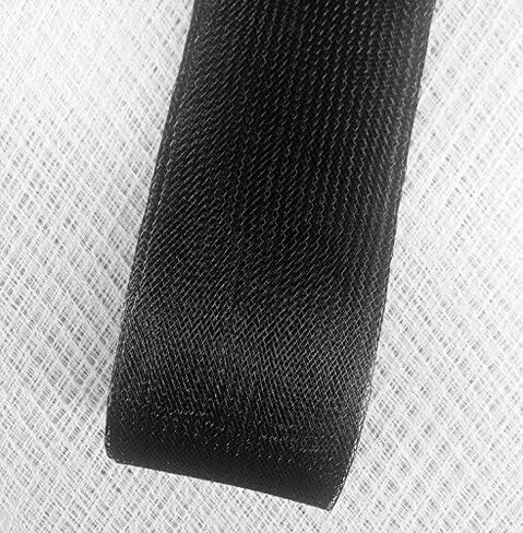 Stiff Polyester Black Horsehair Braid, Selling Per Roll / 42 Yards (2" inch Wide) in Kuwait
