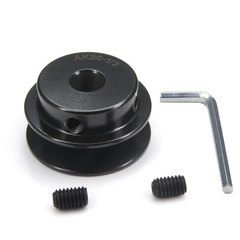 AK20-1/2" Bored Single Groove Web Sheaves 2.0" OD 1/2"Bore V-Belt Sheave Cast Iron Belt Pulley for V-Belt(AK20-1/2", Single Groove) in Kuwait