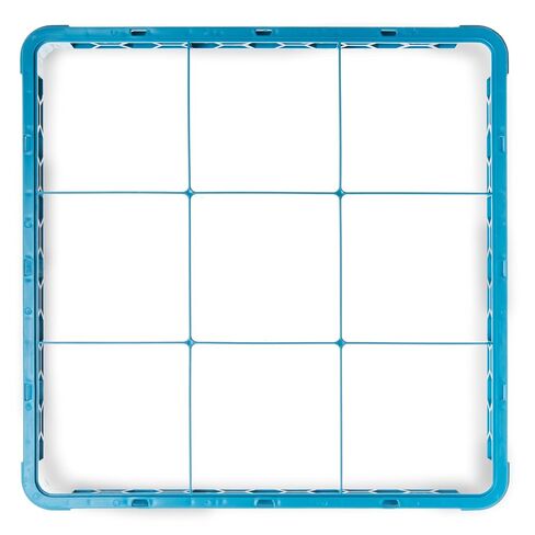 Carlisle FoodService Products RE2514 OptiClean 25 Compartment Cup Rack Extender, 3-1/2" Compartments, Blue (Pack of 6) in Kuwait