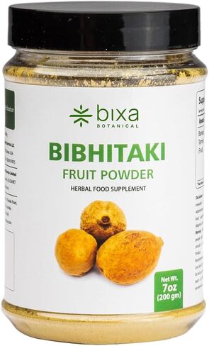 Bibhitaki Powder (Terminalia Belerica) - 200g (7 Oz),Natural Mild Laxative & General Tonic | Ayurvedic Herbal Supplement to Eliminate Toxic Waste from intestine,Tonic for Eyes & Hairs | in Kuwait