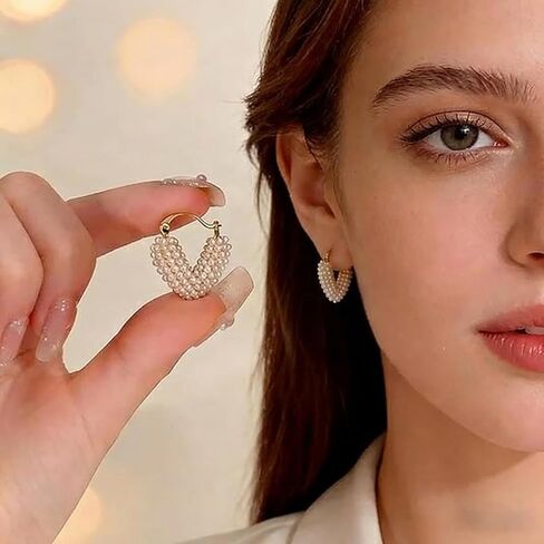 Sonateomber Small Heart Hoop Earring for Women Teen Girls, Valentine Love Huggie Earing Wedding Prom Hypoallergenic Fashion Jewelry Gift. in Kuwait