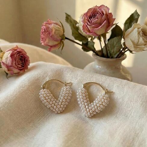 Sonateomber Small Heart Hoop Earring for Women Teen Girls, Valentine Love Huggie Earing Wedding Prom Hypoallergenic Fashion Jewelry Gift. in Kuwait