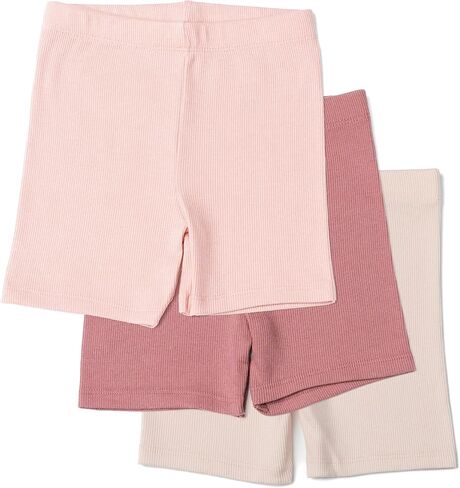 Gerber Baby Girls' Toddler 3-Pack Pull-On Bike Shorts, Pink in Kuwait