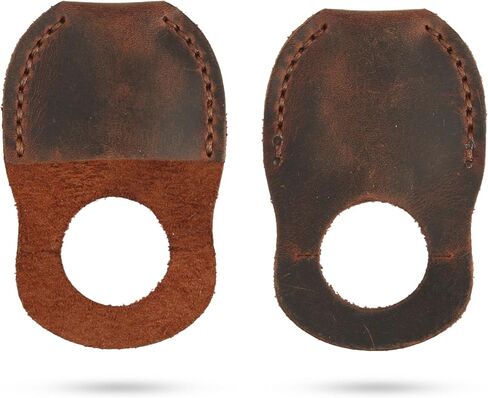 Toprank Leather Thumb Guard for Wood Carving - Premium Full Grain Leather Finger Protector, Handmade Carpenter Carving Kit Accessory (Blue) in Kuwait