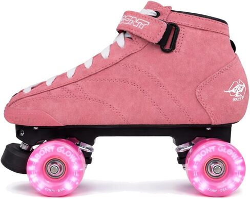 Bont Skates - زلاجات دوارة احترافية من جلد الغزال الوردي Prostar Bubblegum مع عجلات LED مضيئة - داخلية وخارجية - زلاجات دوارة - زلاجات دوارة in Kuwait