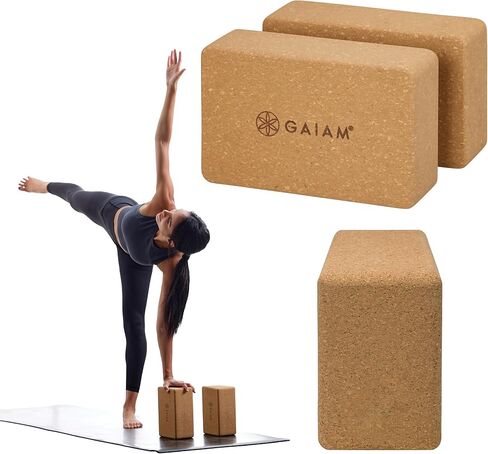 Gaiam Yoga Block - Supportive Latex-Free EVA Foam Soft Non-Slip Surface for Yoga, Pilates, Meditation, Vivid Blue in Kuwait
