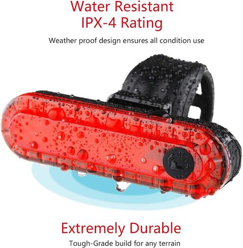 Bike Tail Light (2 Packs), USB Rechargeable LED Bicycle Rear Light, Ultra Bright Waterproof Bike Light for Cycling Safety, Red/Green/Blue 7 Light Modes Fits on Any Road or Mountain Bike in Kuwait