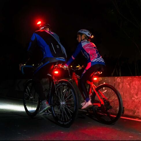 Bike Tail Light (2 Packs), USB Rechargeable LED Bicycle Rear Light, Ultra Bright Waterproof Bike Light for Cycling Safety, Red/Green/Blue 7 Light Modes Fits on Any Road or Mountain Bike in Kuwait