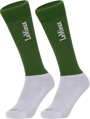 LeMieux My Competition Horse Riding Socks with Closely Woven Foot, Topside Seam and Micro Weight Stretch - Twin Pack in Kuwait