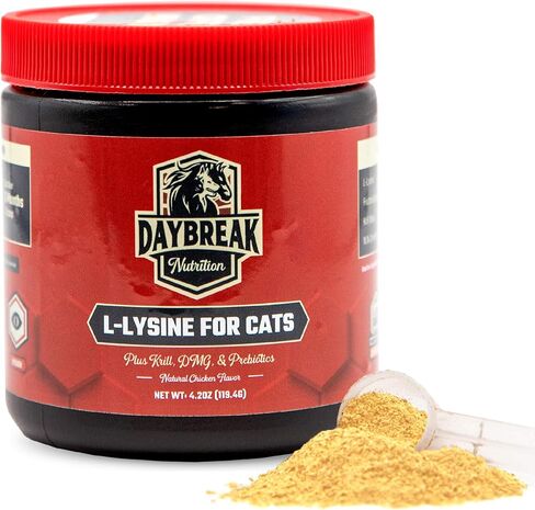 L-Lysine للقطط والقطط - 900 مجم L-Lysine Powder للقطط من أجل المناعة ودعم الجهاز التنفسي - مكمل للقطط مع L-Lysine، والبريبايوتكس، والكريل، وDMG لجهاز المناعة، وصحة العين والعطس in Kuwait
