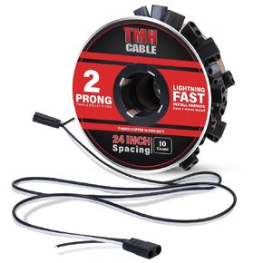 TMH 20 عدد 2-Prong سلك تسخير لفة مزدوجة أنثى رصاصة التوصيل 18 مقياس - 6.5 "تباعد لأضواء إزالة علامة LED تركيب خالي من المتاعب in Kuwait