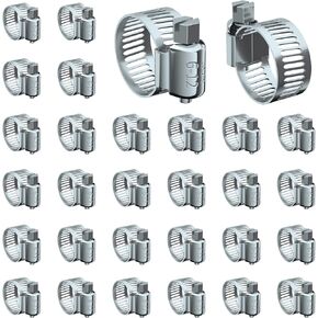 6 Pcs 8 Inch Stainless Steel Hose Clamps - Adjustable Worm Gear Drive Hose Clamps for Fuel Line Hose Pipe Clamp for Dryer Vent Hose (8 Inch) in Kuwait