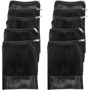 10 Pieces Aquarium Filter Media Bags,Fish Tank Media Mesh Filter Bags with Zipper,Mesh Reusable Bags for Activated Carbon, Ceramic Rings, etc (3" x 4") in Kuwait
