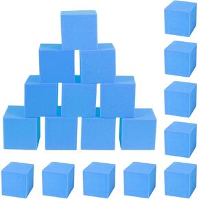 Foam Pit Blocks Foam Padding Sponge Pit Cubes Sponge Blocks for Amusement Park Gymnastics Freerunning and Parkour Courses - 48PCS 5" x 5" x 5" (Light Gray) in Kuwait