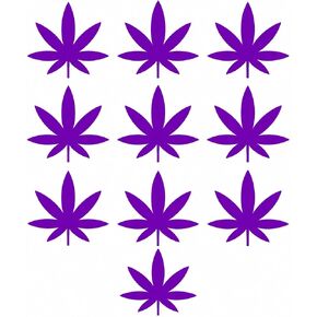 10 Marijuana Leaf Iron On Decals/Iron On Cannabis Leaf Decals/Heat Transfer/Weed Decal/Apply in Less Than 5 Minutes (Green Glitter) in Kuwait