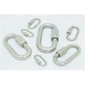 316 Stainless Steel Quick Link Oval Threaded Connector (Stainless Steel, 1/8" Stock Diameter Pack of 3) in Kuwait