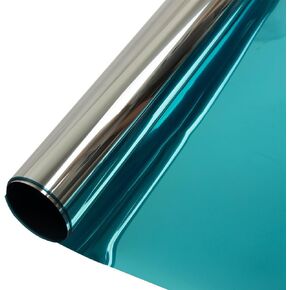 HOHOFILM 60" x 66ft Roll Blue Silver Window Film Daytime Privacy One Way Vision Sun Blocking Mirror Heat Reduction Reflection Adhesive for Glass in Kuwait