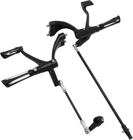 Motorcycle Forward Controls Complete Kit Pegs Levers Linkages For Harley 2004-2013 Sportster XL 883 1200 Forty Eight XL883 XL1200 (Black, C Style For 2004-2013 Sportster) in Kuwait