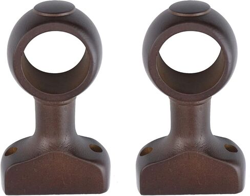 HEVSTIL 2Pack Wood Curtain Rod Brackets,Wood Support Bracket,Window Curtain Hooks Wall Mounted Drapery Rod Support Brackets for Curtain Rod 1-1/9“ Diameter in Kuwait