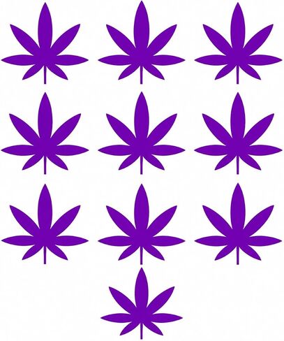 10 Marijuana Leaf Iron On Decals/Iron On Cannabis Leaf Decals/Heat Transfer/Weed Decal/Apply in Less Than 5 Minutes (Green Glitter) in Kuwait