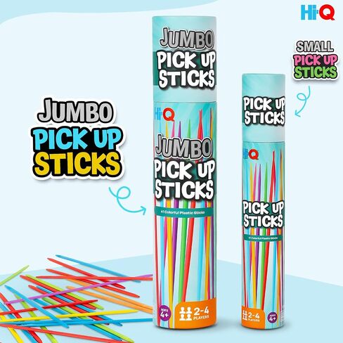لعبة Point Games Pick Up Sticks: 30 عصا التقاط بلاستيكية ذات ألوان زاهية في علبة تخزين، لجميع الأعمار! in Kuwait