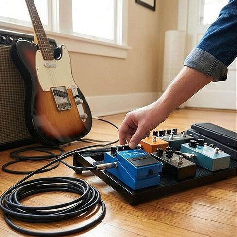 Boss CS-3 Compressor/Sustainer Bundle with Instrument Cable, Patch Cable, and Picks in Kuwait