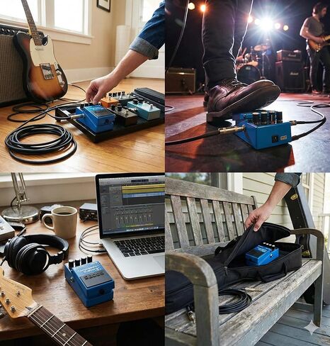 Boss CS-3 Compressor/Sustainer Bundle with Instrument Cable, Patch Cable, and Picks in Kuwait