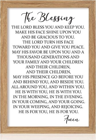 CHDITB The Best Things in Life Framed Wood Sign Plaque(16"×11"), Wooden Wall Table Sign with Scripture Bible Verse Quotes, Vintage Family Sign Housewarming for Home Bedroom Farmhouse Guest Room in Kuwait