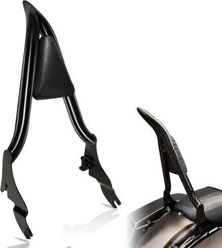 AILMOTO 28 بوصة Sissy Bar لـ Harley Davidson 2009-2024، مسند ظهر للركاب قطعة واحدة قابل للفصل متوافق مع Touring CVO Street Glide، Road Glide، Road King، Ultra Limited، Electra Glide in Kuwait