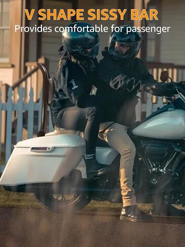 AILMOTO 28 بوصة Sissy Bar لـ Harley Davidson 2009-2024، مسند ظهر للركاب قطعة واحدة قابل للفصل متوافق مع Touring CVO Street Glide، Road Glide، Road King، Ultra Limited، Electra Glide in Kuwait