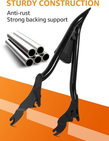 AILMOTO 28 بوصة Sissy Bar لـ Harley Davidson 2009-2024، مسند ظهر للركاب قطعة واحدة قابل للفصل متوافق مع Touring CVO Street Glide، Road Glide، Road King، Ultra Limited، Electra Glide in Kuwait